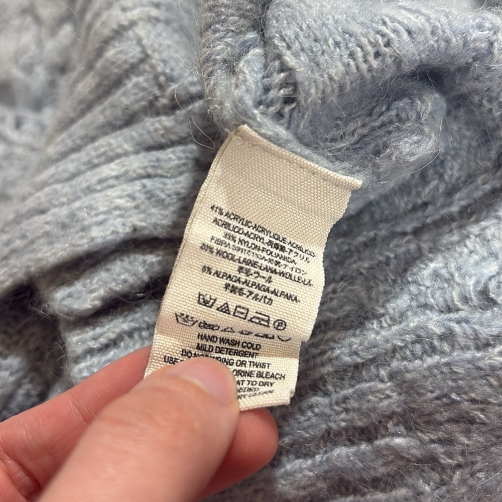 Free People Complex Cowl Neck Rip & Repaired Sweater - Picture 8 of 9